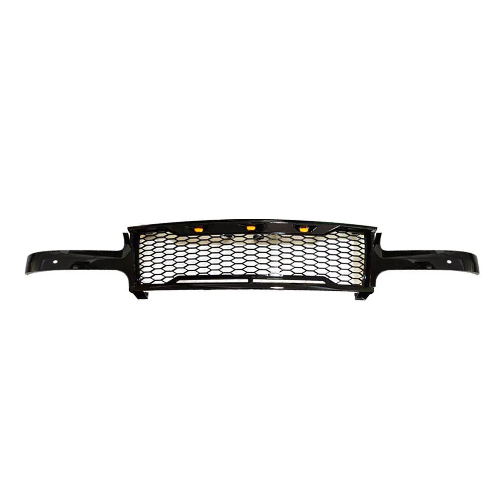 Gloss Black Racing Grills With LED Light For Chevrolet Silverado 1999-2002 Car Grille Auto Front Bumper Grill Mesh Upper Grid