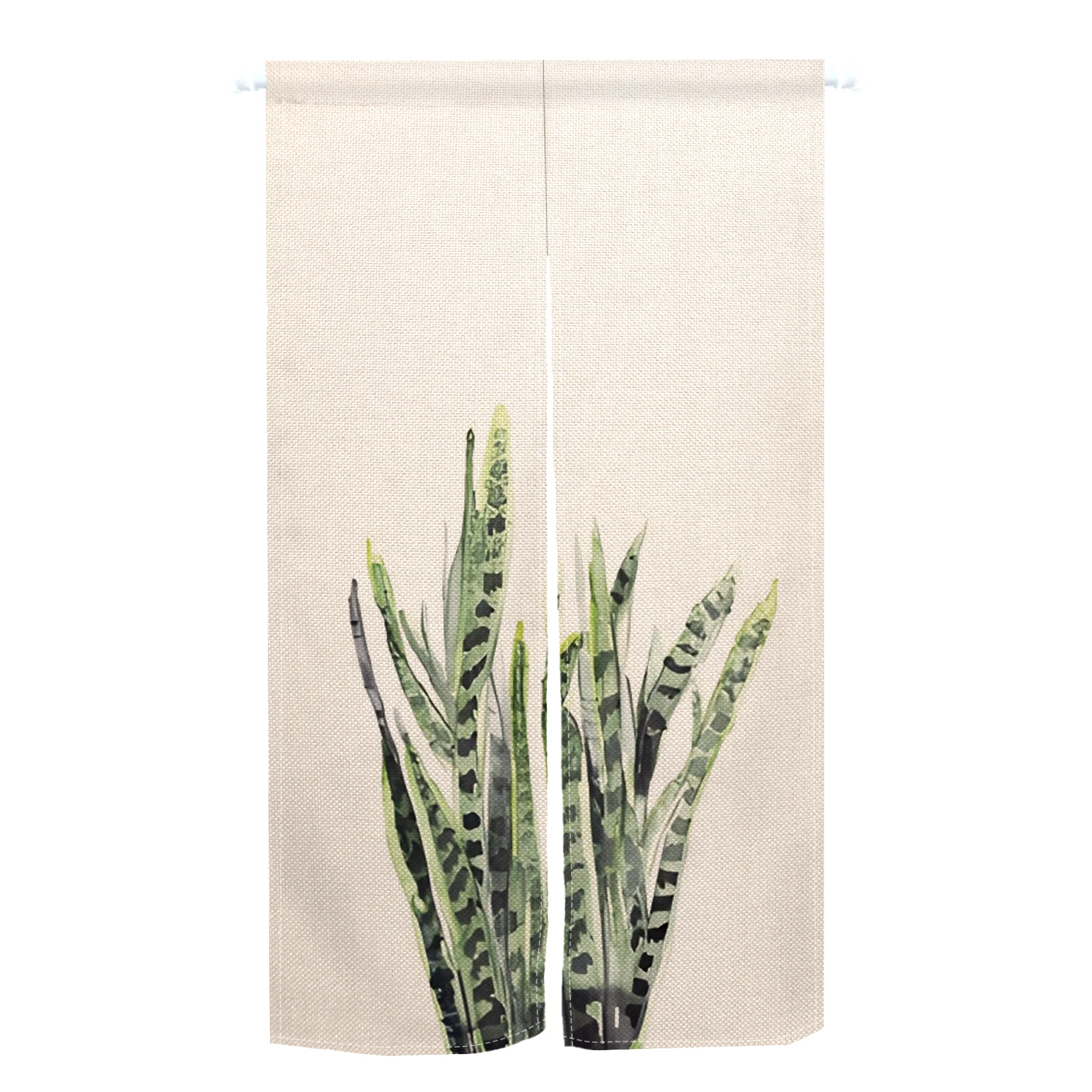 

Green Palm Leaves Door Curtains Japanese Partition Hanging Curtain Kitchen Bedroom Entrance Doorway Decorative Noren Curtains