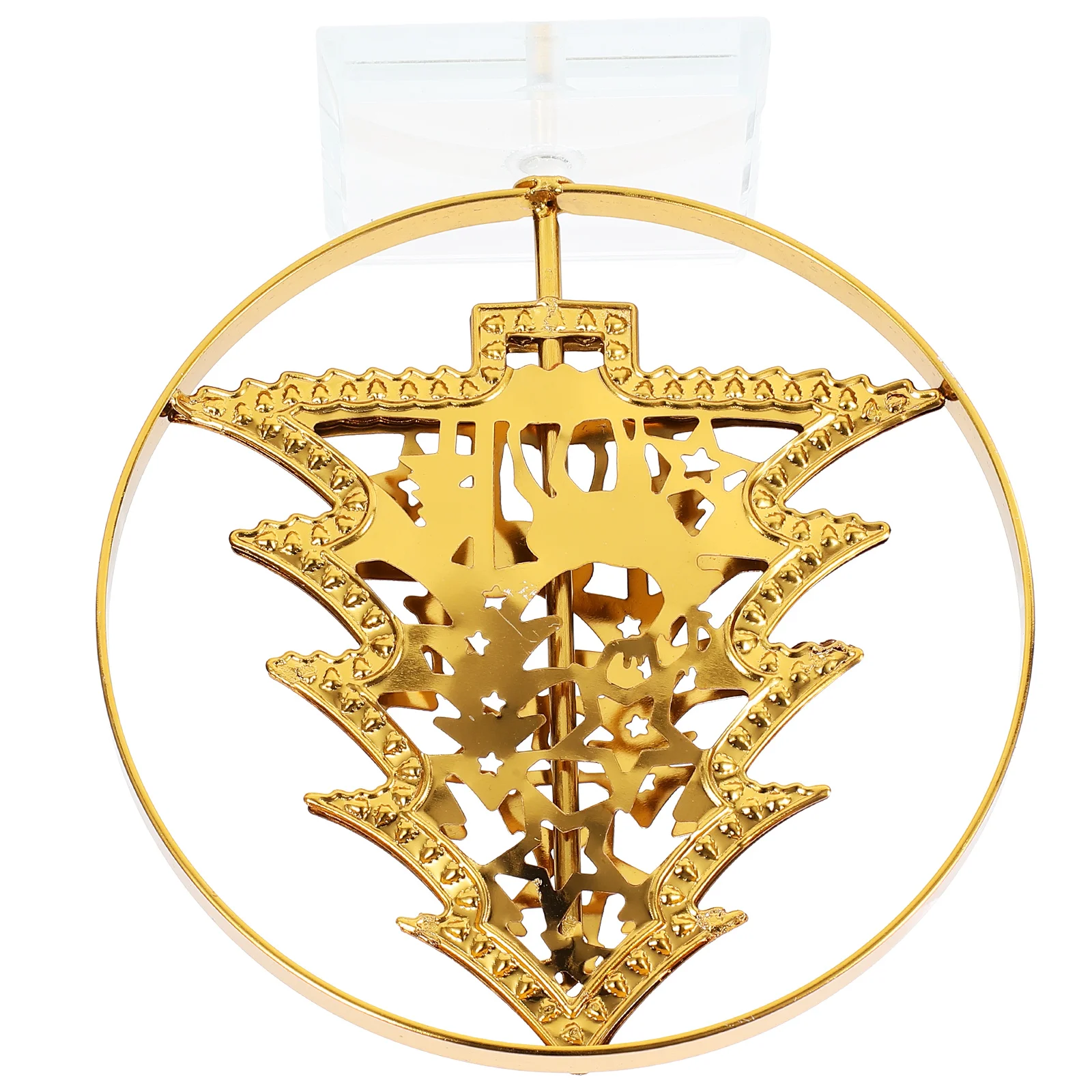 

TOVINANNA Christmas Tree Ornament Desktop Decor Metal Holiday Table Topper Office Dining Room Xmas Decoration Sign