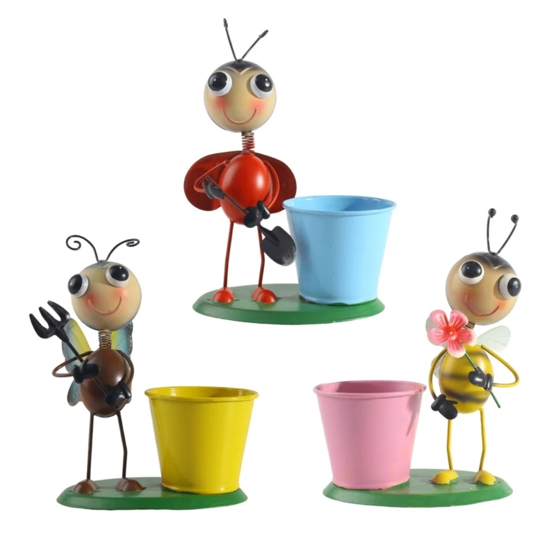 Bees Planter Flower Pots for Outdoor Yard Sculpture Garden Decors Indoor Home Decorations Lawn Accent Sculpture