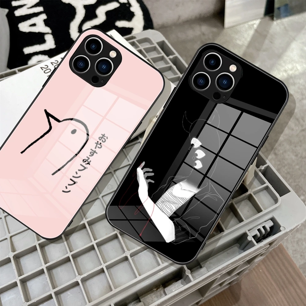 Oyasumi Punpun Minimalist punpun Phone Case Tempered Glass For IPhone 15 14 13 12 11 Pro Max Plus Samsung S24 Ultra S23 Covers