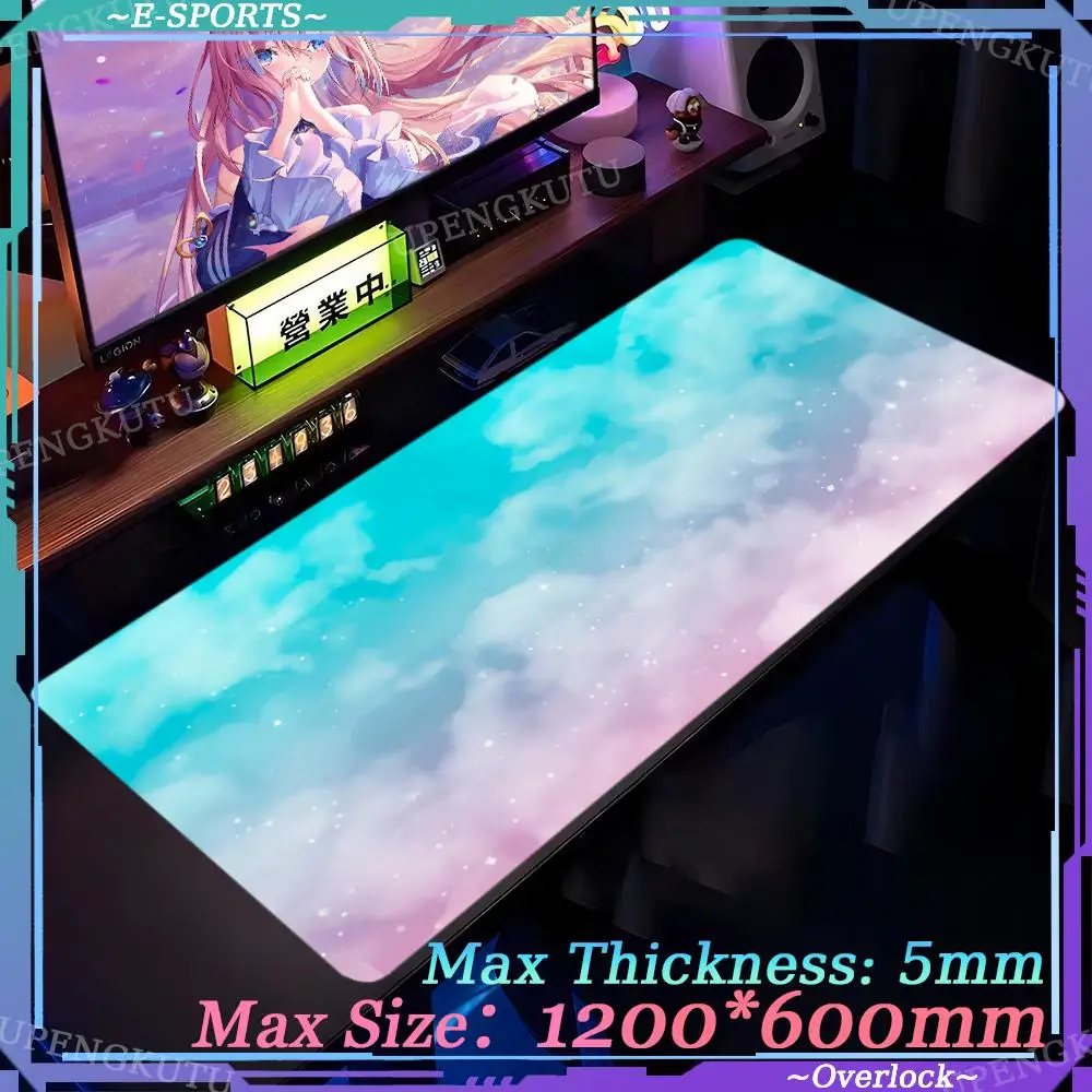 Colorful cloud gaming mousepad rubber desktop protection pad game accessories kawaii keyboard pad super large new game mouse pad