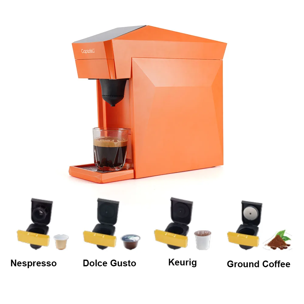 Capadeli Electric Machine a Cafe 5 in 1Multi Capsules Coffee Machine 1350W Cafetera Automatic With Temperature Control Function