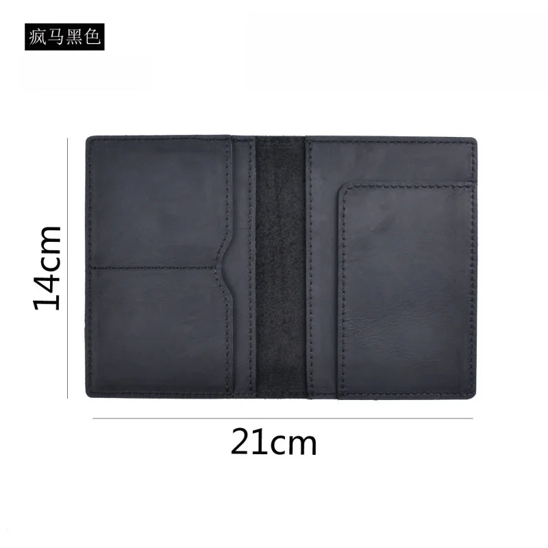 Genuine Leather Passport Holder Vintage Handmade Travel Document Organizer Boarding Card Protector RFID Blocking