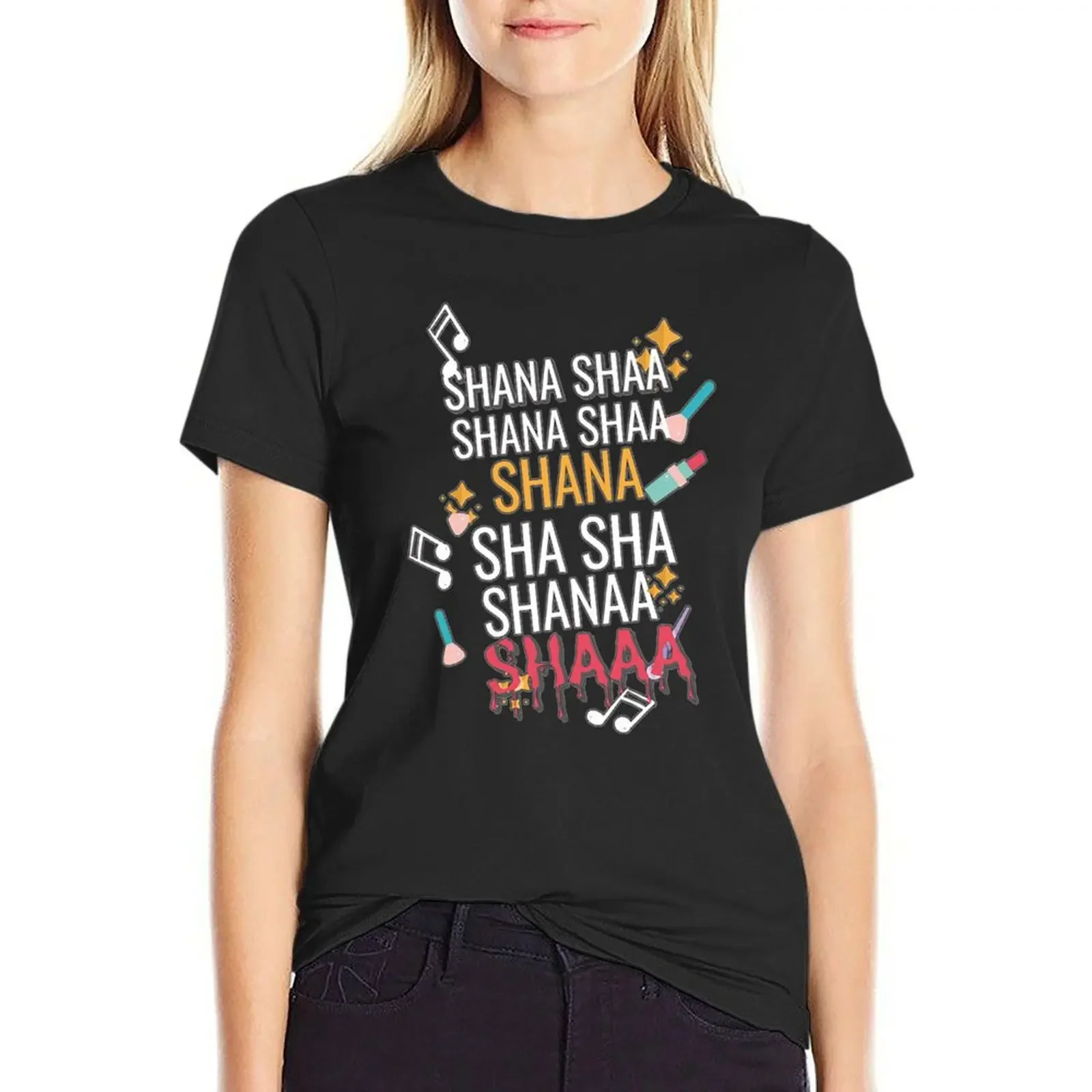 Bailey Sarian Merch Shana Sha Shana Sha- Bailey Sarian Theme Song Design T-Shirt tees oversized ariat shirts for Women