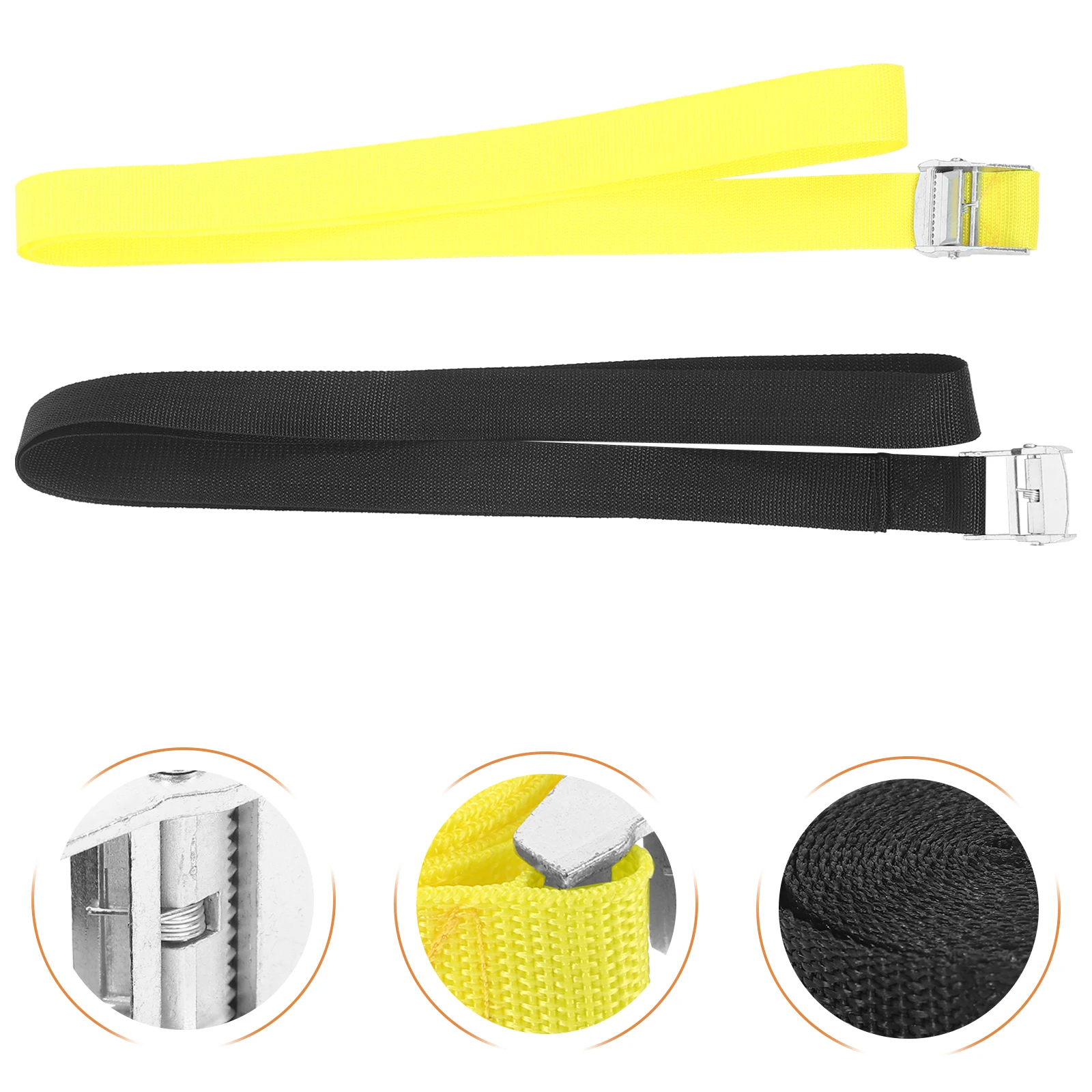 

2pcs Heavy Duty Adjustable Polyester Ratchet Strap Bike Motorcycle Cargo Luggage Tie Down Strap Small Fixing Lashing Belt For