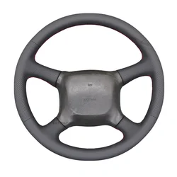 フェイクレザーステアリングホイールカバー、ブラック、滑り止め、chevassuverado 1500、avalanche Blazer k 1500、chevy Van tahoe 1999-2002