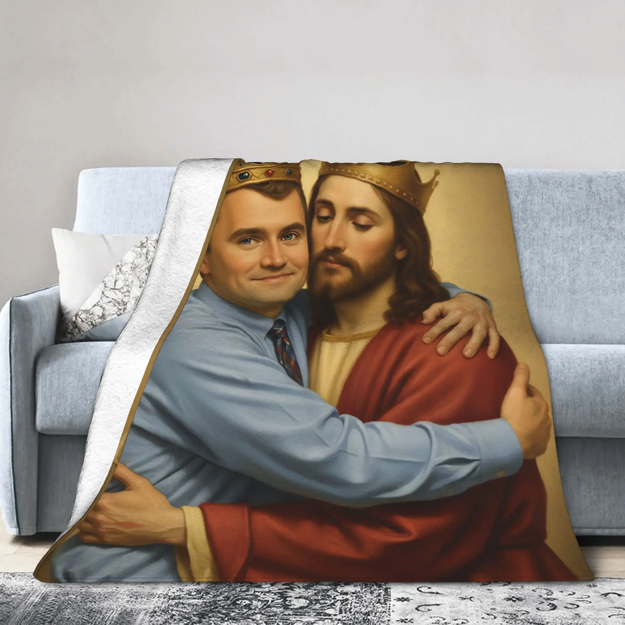 CharlieKirk Angelic Blankets  Flannel Novelty Warm Throw Blankets for Home Restaurant  Winter