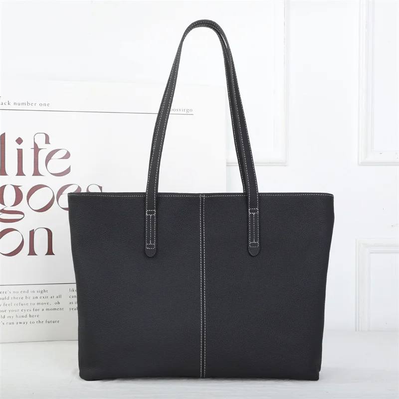 

2026 Новая женская сумка на плечо из натуральной кожи, повседневная сумка-тоут из коровьей кожи, модная женская сумка из воловьей кожи