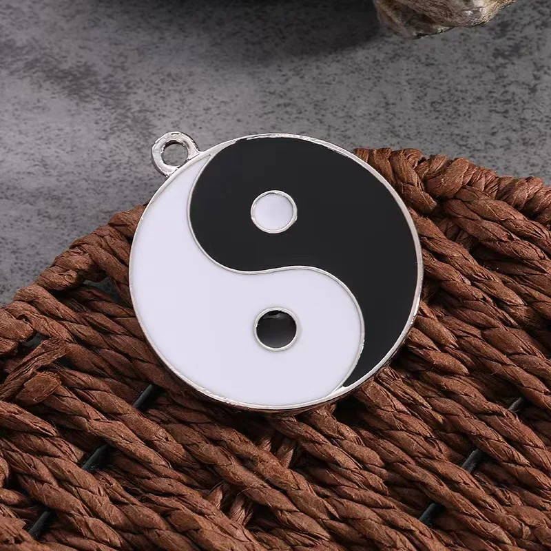 

Элегантные и нишевые аксессуары из сплава Инь-Ян своими руками, материалы ручной работы серии Tai Chi, модные аксессуары для одежды