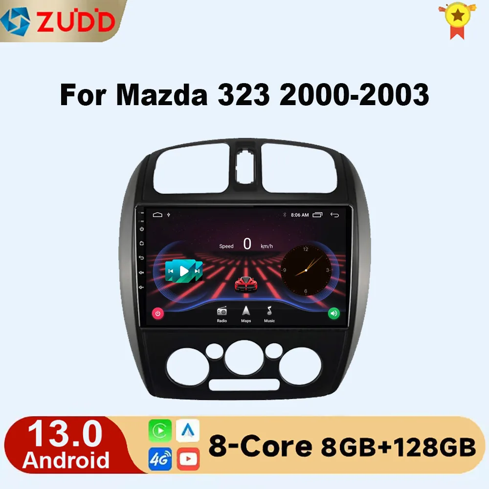 

Android 13 For Mazda 323 2000-2003 Android Car Radio Multimedia Video Player GPS Navigation BT Stereo No 2din Tape Recorder DVD