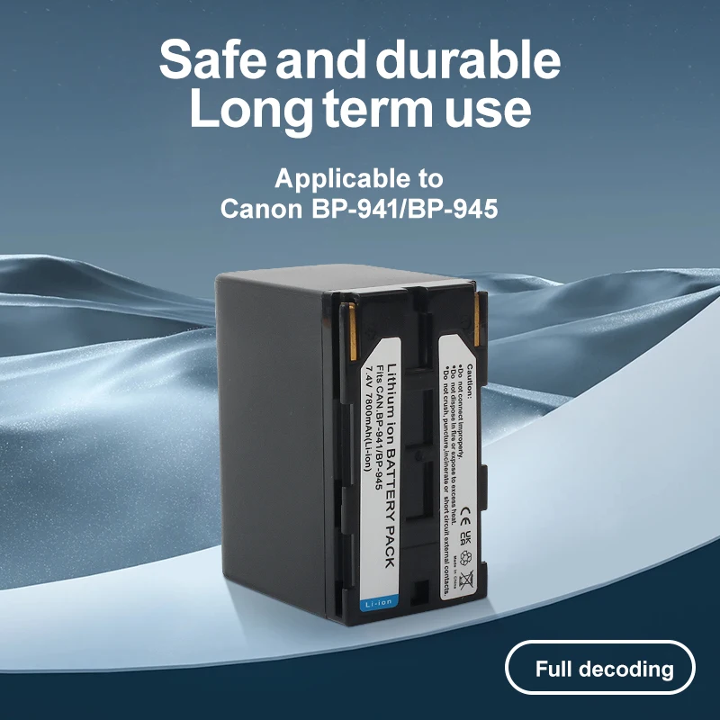 7800mAh BP-941 BP-945 BP941 BP945 Battery for Canon A1S, XH, G1, G1S, XL, H1, H1A, XL, H1S, XL1, XL1S, XL2，GL1, GL2, XH A1