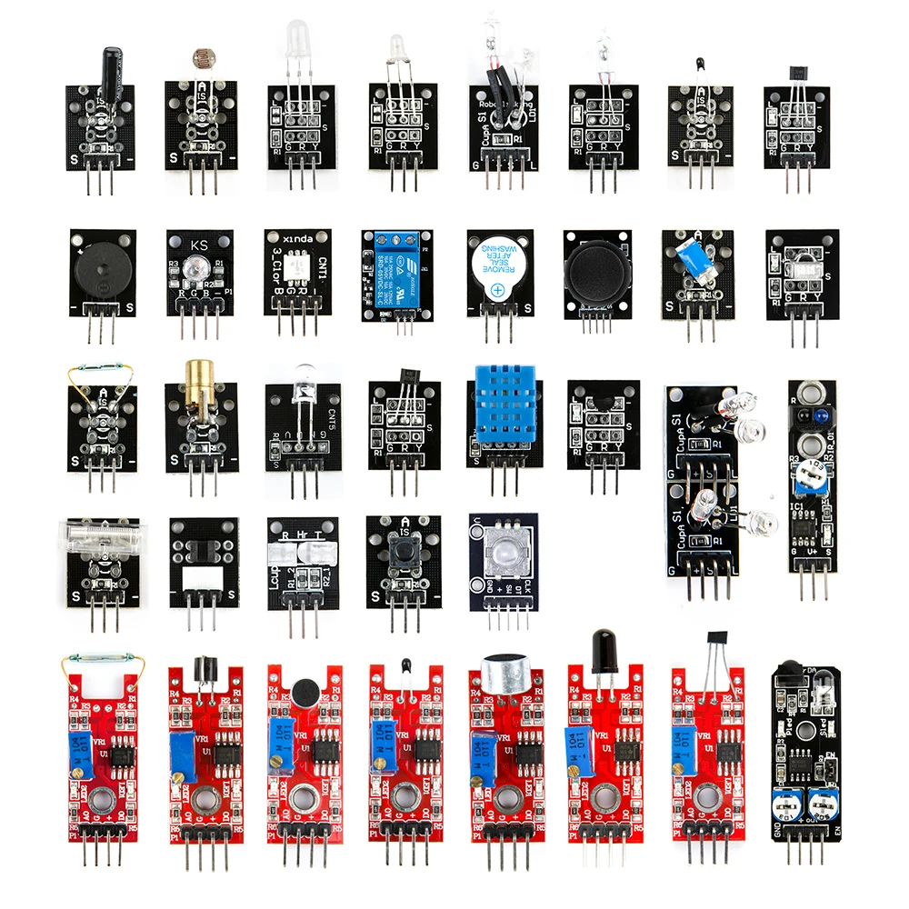 KUONGSHUN 37 in 1 Sensor Kit for Arduino Programming Education (37pcs Sensors)+37 Projects