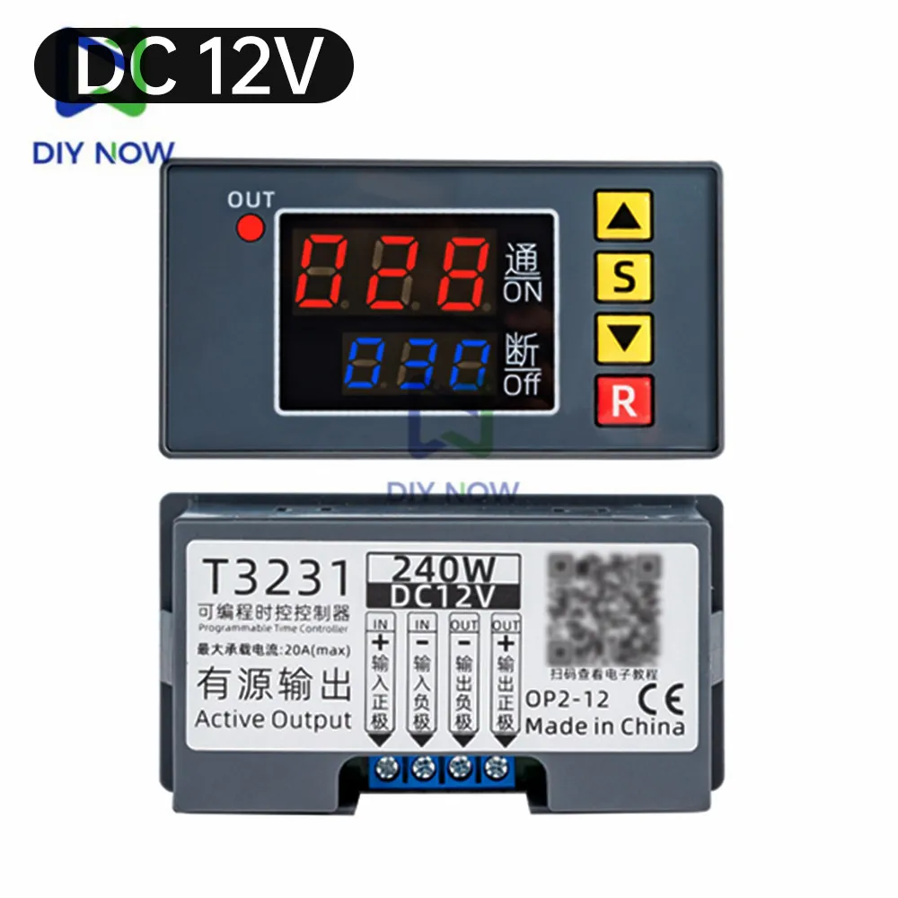 T3231 Programmable Time Controller Digital Time Delay Relay Switch DC12V/240W DC24V/480W AC110-220V/1500W Relay Switch