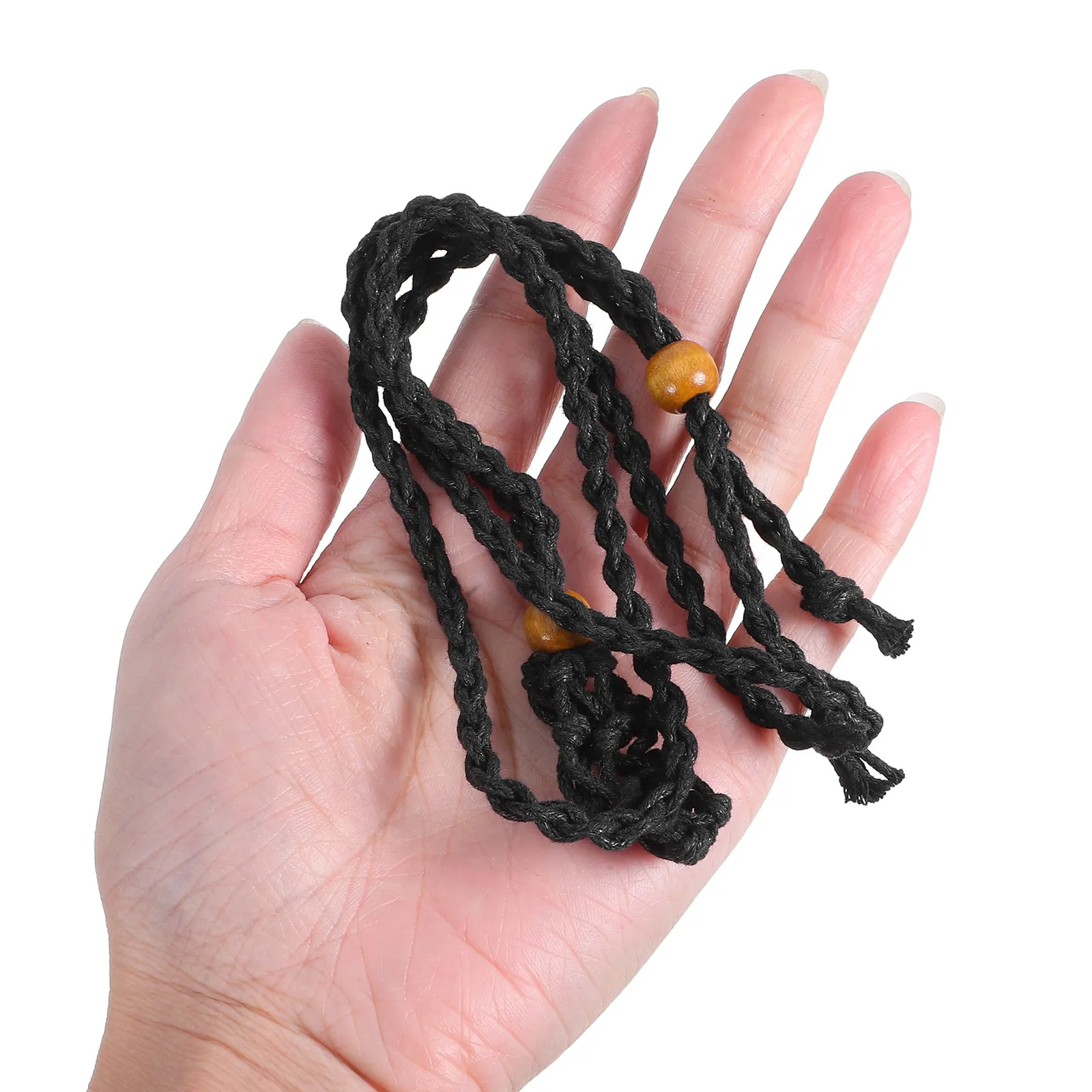 1Set Black Iron Wire and Waxed Cotton Thread Cord Combo Kit for DIY Necklace Bracelet Jewelry Making Creative Beginner Friendly
