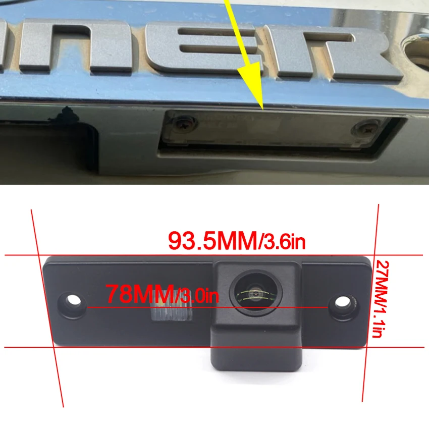 Car Parking Accessories 1080P Fisheye Rear View Camera For Toyota Fortuner SW4 Innova 2005~2015 2016