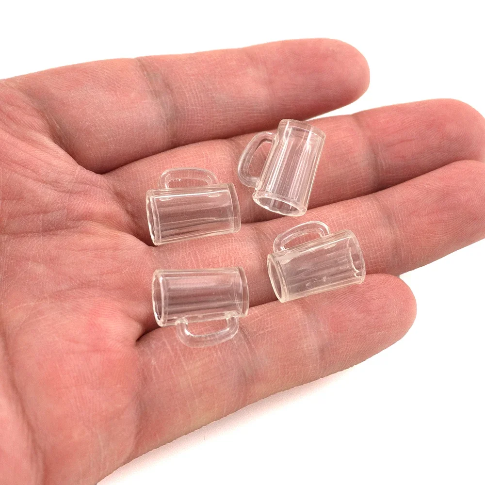 4 قطعة 1/12 دمية مصغرة الراتنج كأس للنبيذ كوب شرب صغير كوب البيرة القدح لعبة مجسمة لدمية اكسسوارات المنزل الديكور #4