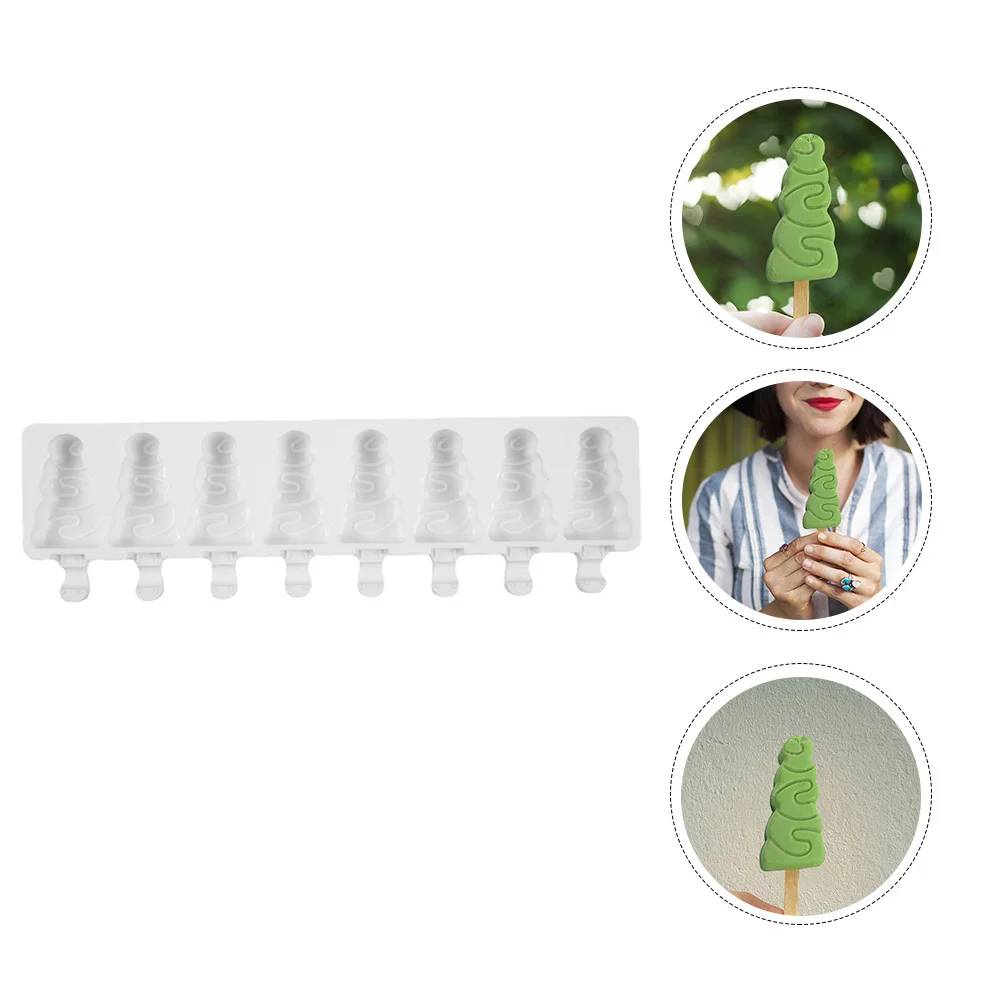 

Silicone Christmas Tree Ice Cream Mold DIY Popsicle Making Tool Safe Popsicle Mold Silicone Die Ice Cream Molds