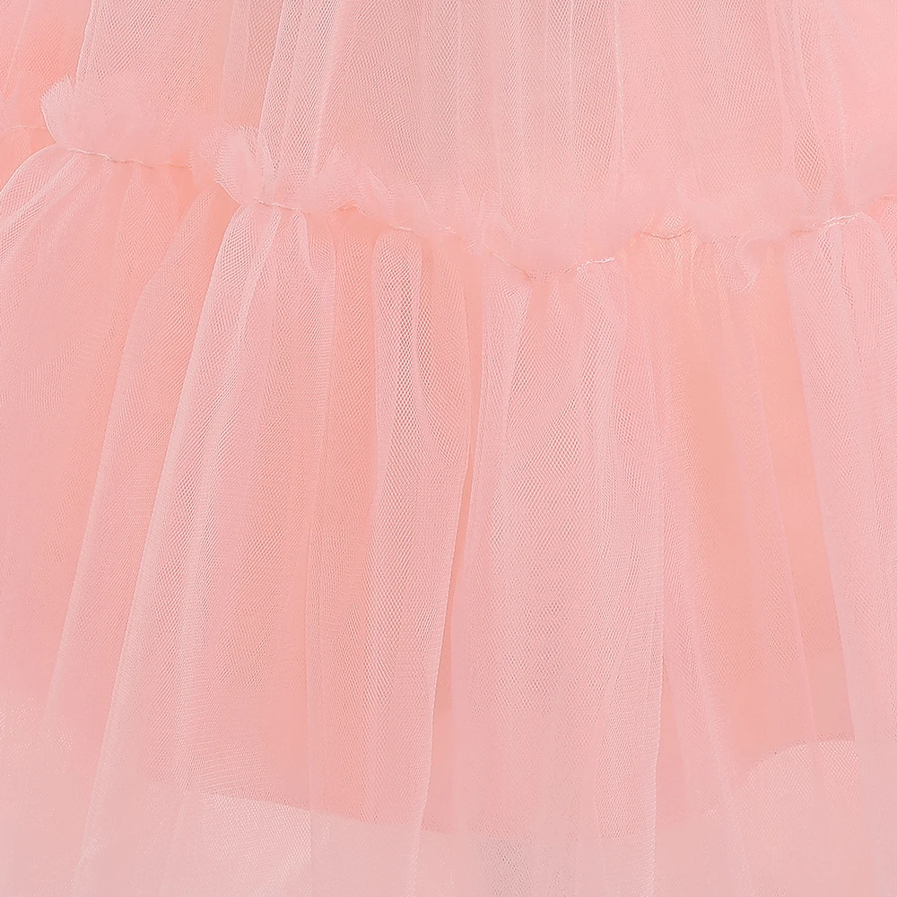 Mädchen Festkleid mit Schleppe Elegantes Tüll-Hochzeitskleid 2-8 Jahre Schleife Geburtstag Brautjungfern Prinzessinnenkleid Abendkleid Kinderkleidung – Detail 31