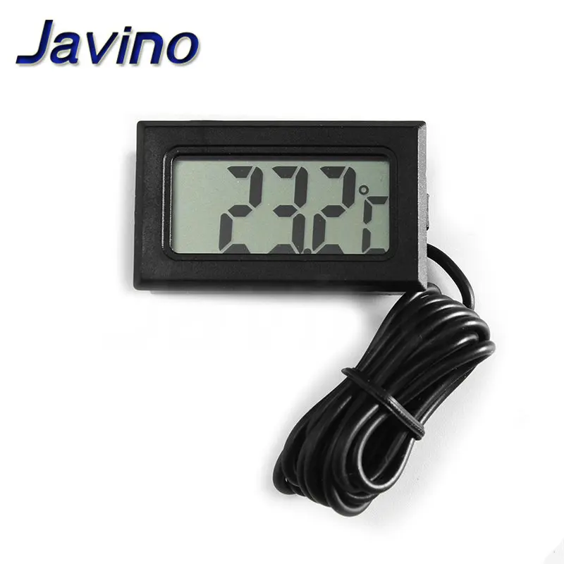 Mini LCD digital thermometer used for freezer temperature - 50-110℃ refrigerator thermometer indoor and outdoor waterproof probe