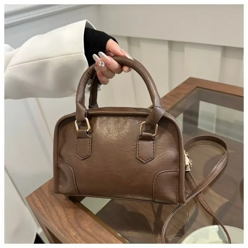 Vintage Pillow Female Autumn and Winter New Style New Wave Handbag Small Square Bag All-match Crossbody Bag