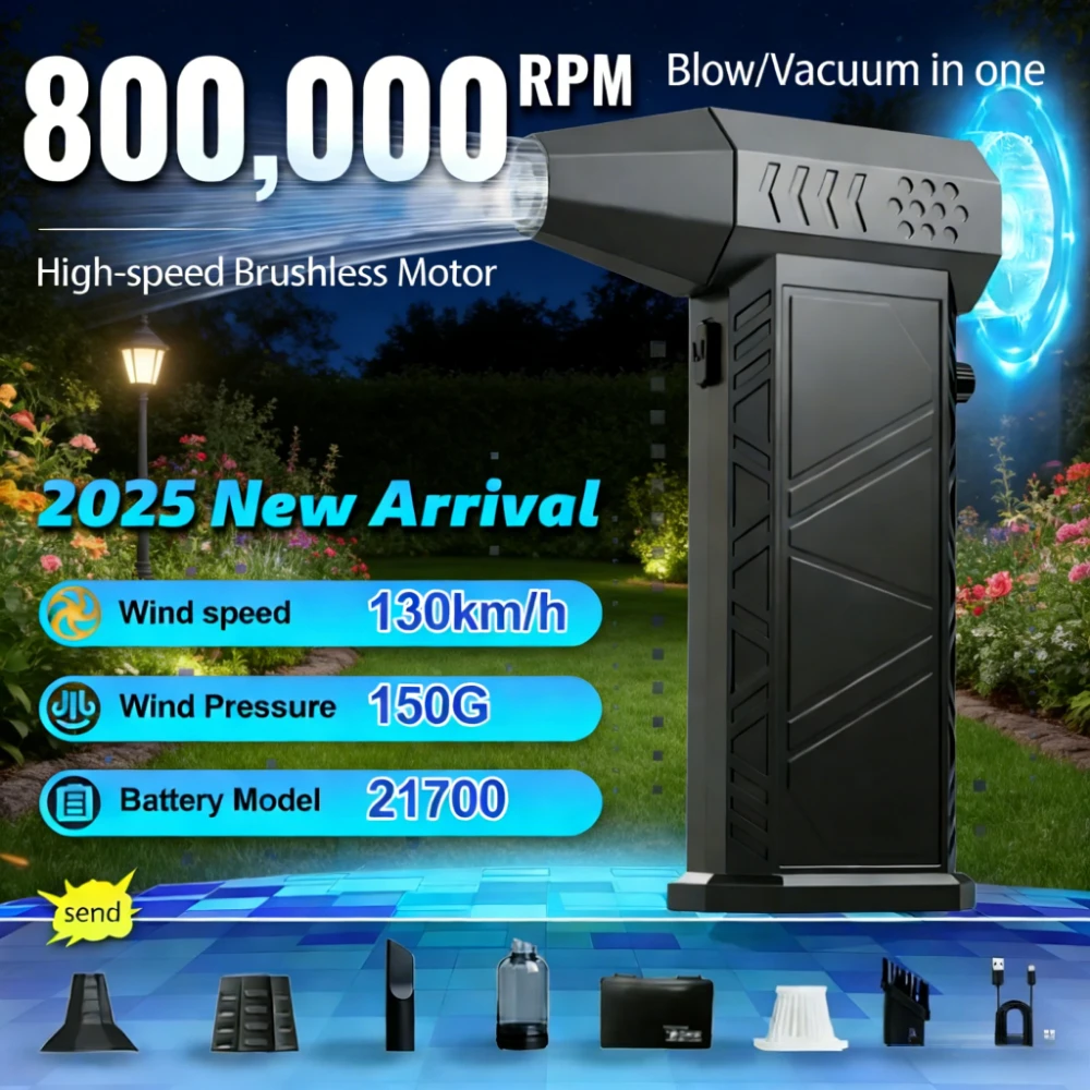 

Turbo Fan Upgrade New X9 Rechargeable Blower Brushless Air Blower Turbo Jet Portable Dust Blower Electric Dryer multifunction