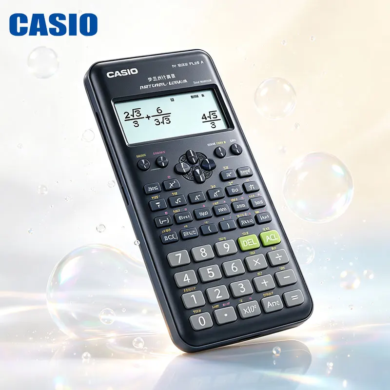 CASIO FX-82ES II Seiko business desktop calculator, 12-digit high-definition large screen, dual power, for accounting and o