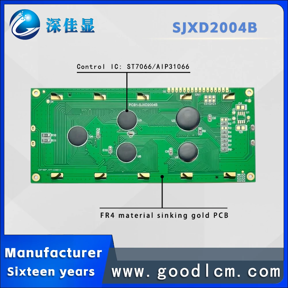 2004b Groot Karakter Dot Matrix Lcd Display Module 20*04 Lcd Module St7066 Of Aip31066 Drive 5V Stn Fstn Positief/Negatief