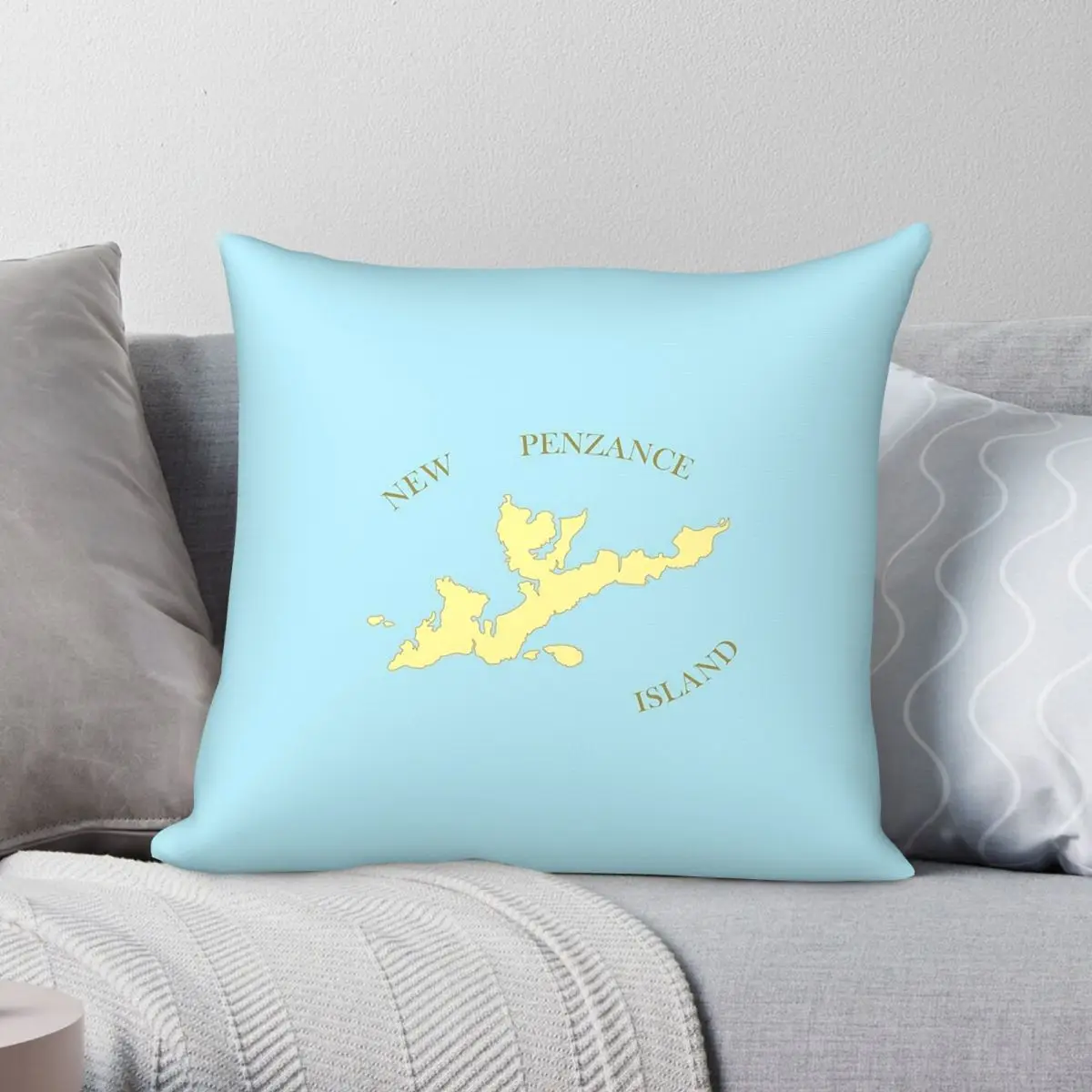 Moonrise Kingdom New Penzance Island Square Pillowcase Polyester Linen Velvet Printed Zip Decor Throw Pillow  Sofa Cushion Cover
