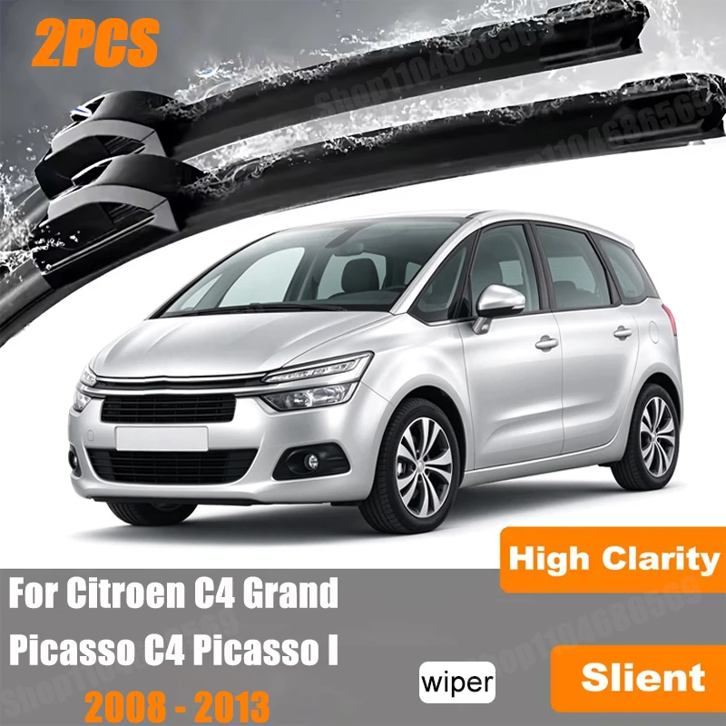 2Pcs Wiper Front Wiper Blades For Citroen C4 Grand Picasso C4 Picasso I 08-13 Windshield Windscreen Clean Window Car Rain Brush