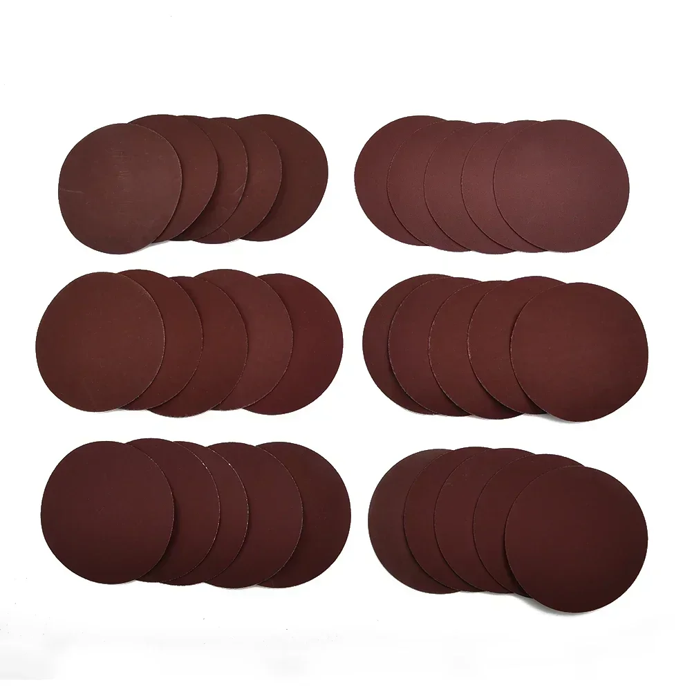 30pcs 100mm 4 Inch Hook Loop Sanding Paper 320 400 600 800 1000 1500 Grit Sander Disc Sanding Polishing Pad For Polish Machine