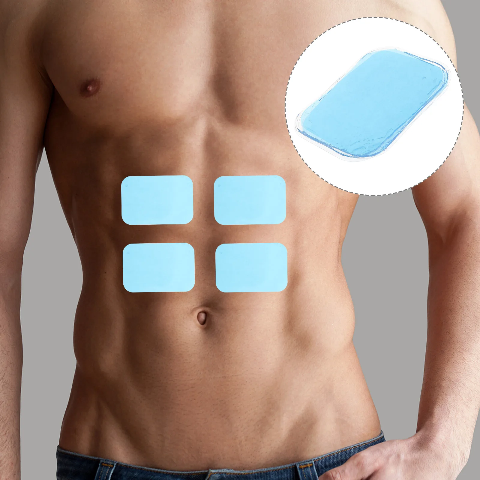 

30 Pcs Gel Pads for Abs Stimulator Toner Belt Trimmer Muscle Trainer Conductive Sheets Lightweight Thin