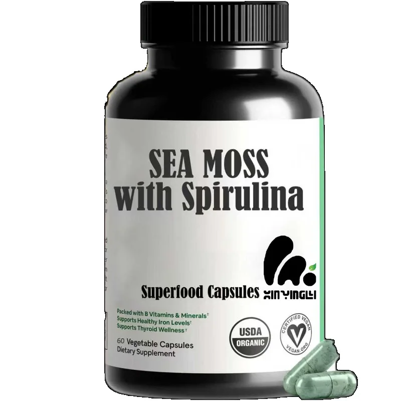 Natural Seaweed Spirulina Capsules Multi Vitamin Supplements - Immune Health Support