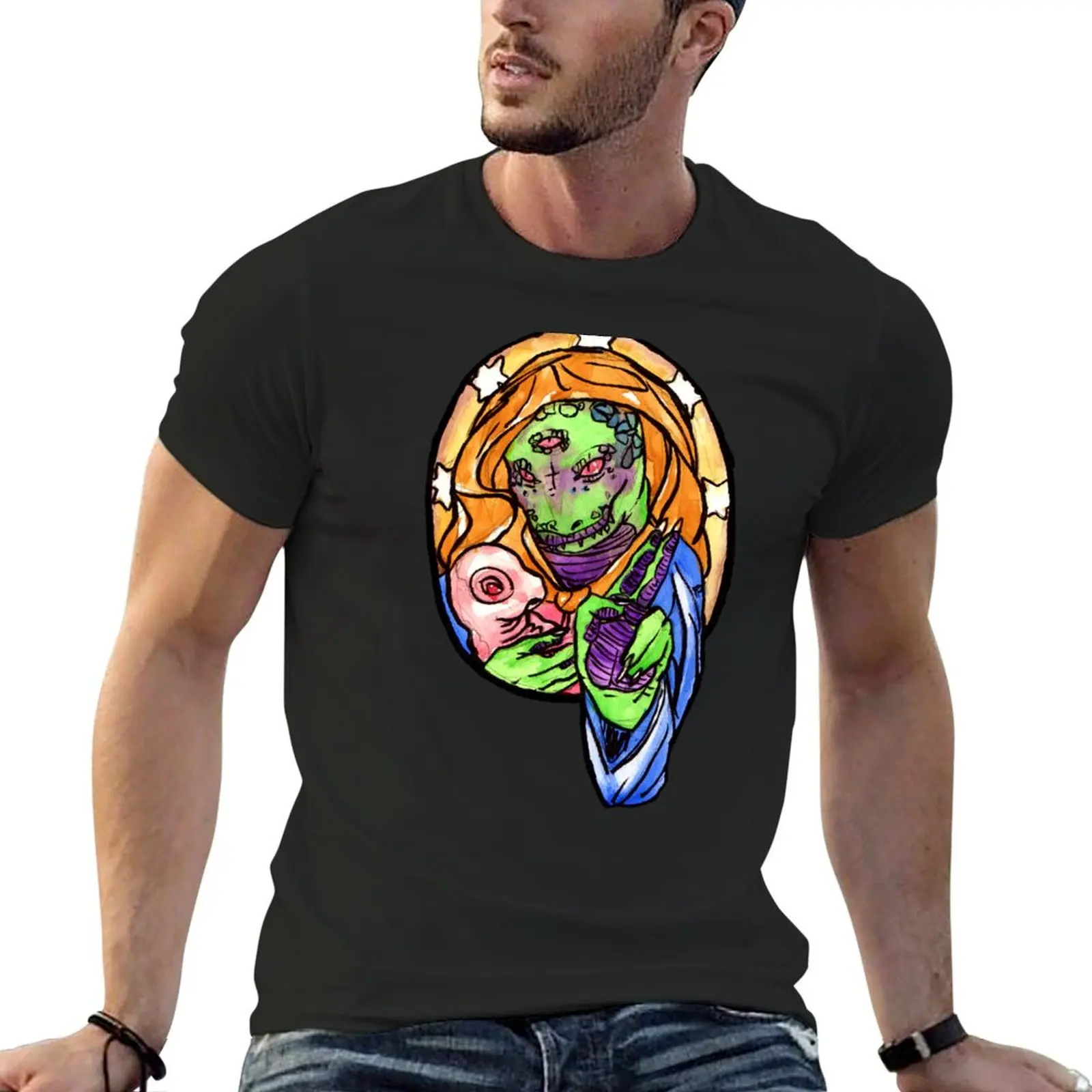 reptilian benediction T-Shirt man t shirt shirts graphic vintage anime shirt anime clothes sweat shirts, men