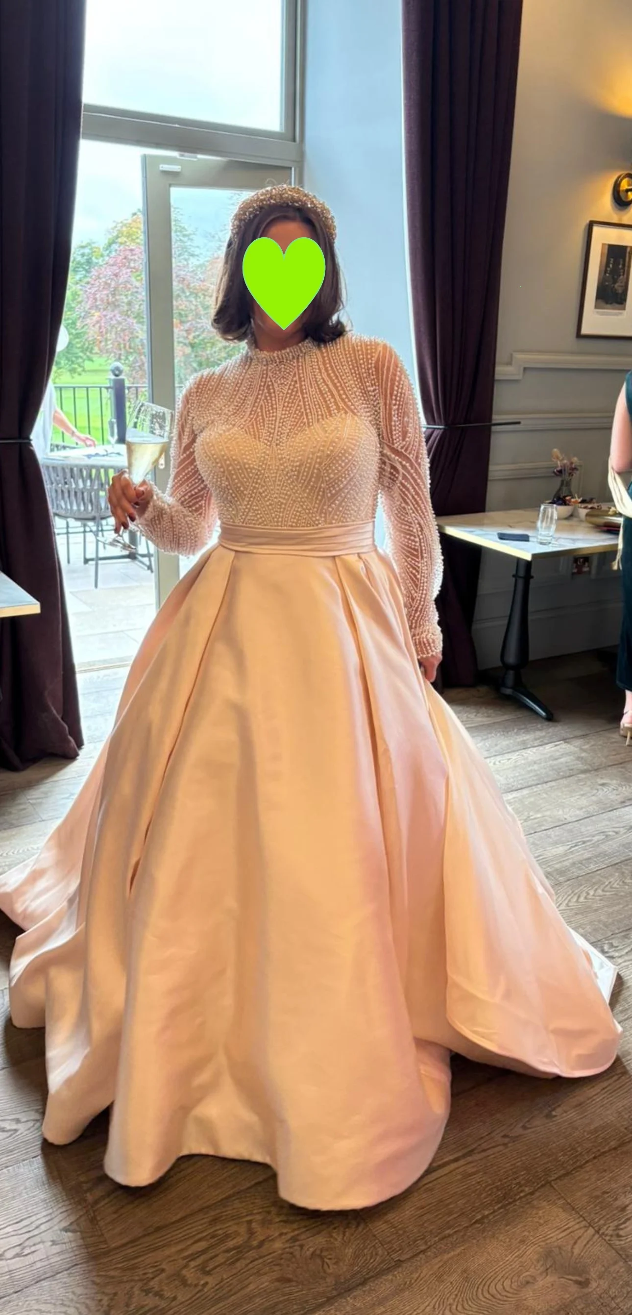 

Customized Women 2026 Latest Classic Wedding Dress Satin Luxury Pearl Ruffle Decoration Large Skirt Vestido De Novia