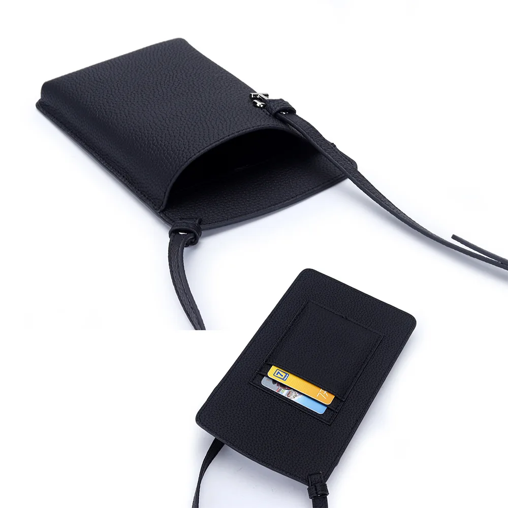 Genuine Leather Mobile Phone Wallets Cases Ladies' Mini Cellphone Pocket 2025 New Cowhide Crossbody Bags with Card Slots image 3