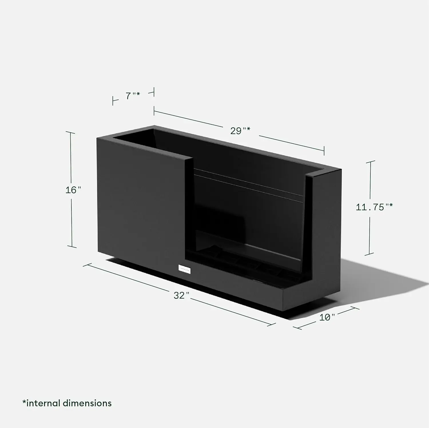 Series Long Box Planter - Large Rectangular Planter for Indoor or Outdoor Patio/Porch | Durable All-Weather Use with Drainage