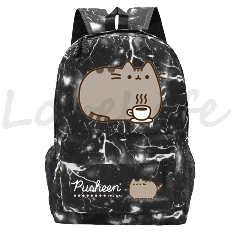 Cartoon Cat Schoolbag para crianças, Mochila de Anime Estudante para Meninos e Meninas, Mochila Diária, Mochila de Viagem