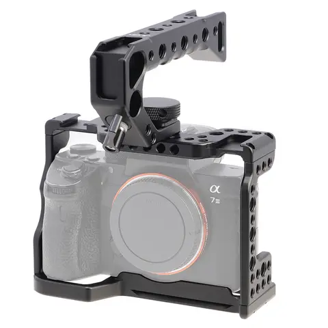 FOTGA Aluminium DSLR Kamerabur Kit Stöd För Sony A9 A7RIII A7M3 A7M2 Fotoram Cold Shoe Kamerabur Tillbehör 6 best sales Sony A7M2 - №1
