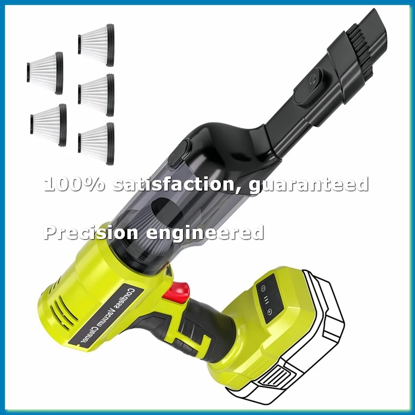 Cordless Vacuum Cleaner 18V Brushless Handheld Vacuum 3-Speed Adjustable Portable For 18V Battery