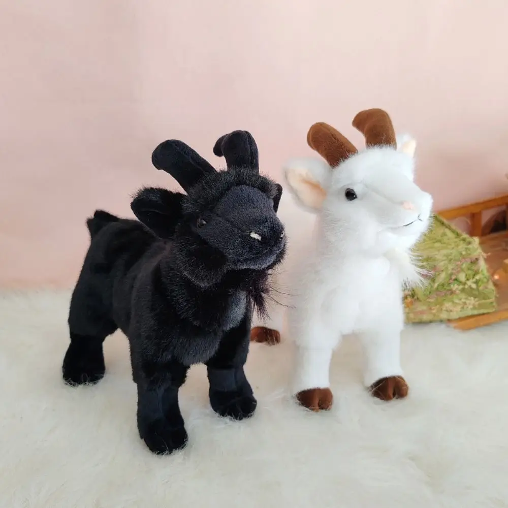 PP القطن الطفل الماعز أفخم دمية رقيق محشوة قرون الأغنام ألعاب من القطيفة لينة لطيف الطفل الماعز المفاتيح الاطفال هدية