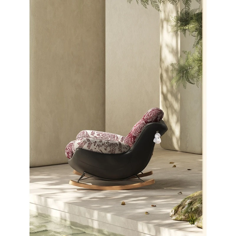 

Rocking chair Italian light luxury modern simple recliner balcony home lazy