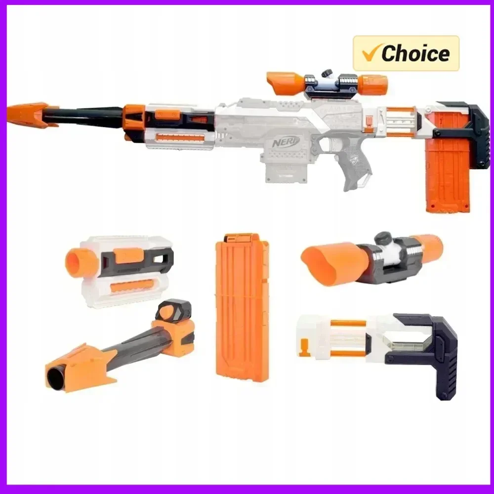 

Модифицированные детали для игрушечного пистолета N-strike Elite Series: глушитель, приклад, фонарик, универсальные аксессуары для игрушечного оружия