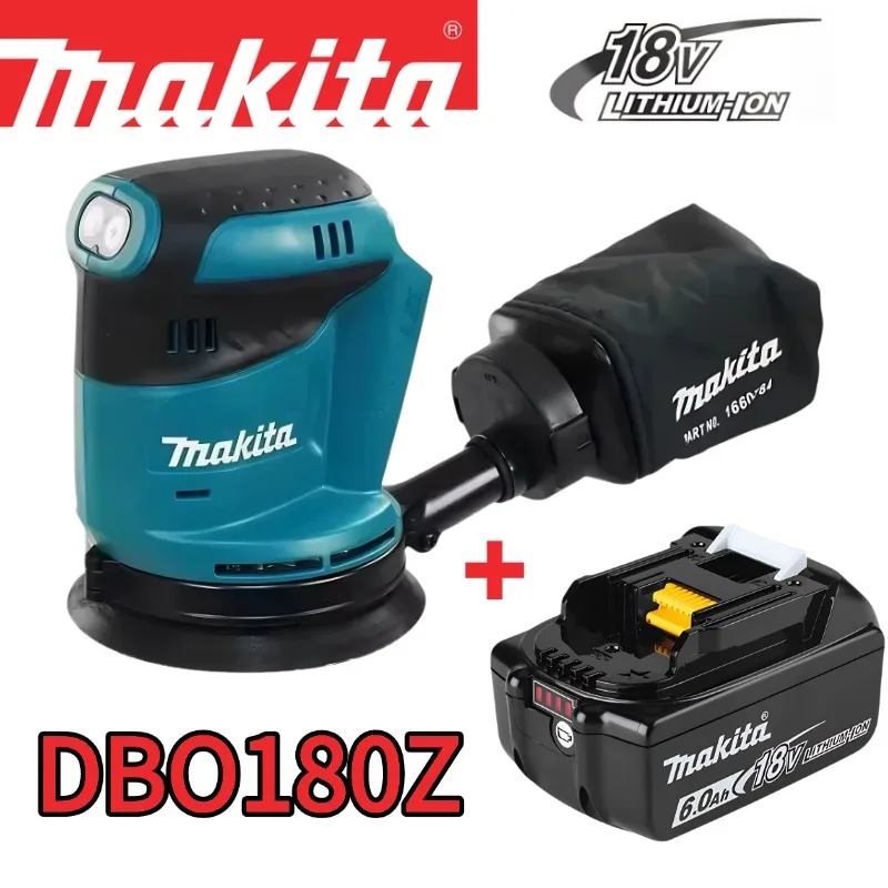 

Original Makita DBO180Z Cordless Disc Sander 190W 123mm Pad 11000 OPM for Wood Sanding Polishing Professional
