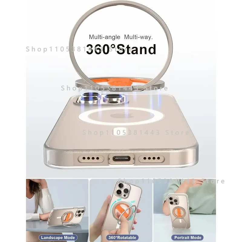 

EWA MagOne 3rd Gen Magn-etic Ph-one Holder Stand Finger Ring Soc-ket for Mag-safe Ring Holder for 16,15, 14, 13, 12