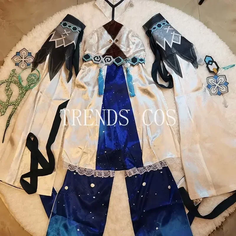 Costume de Cosplay Guizhong Haagentus Gui Zhong en Tissu Texturé, Robe de Sauna, Perruque Trempée pour Jeu de Bande Dessinée