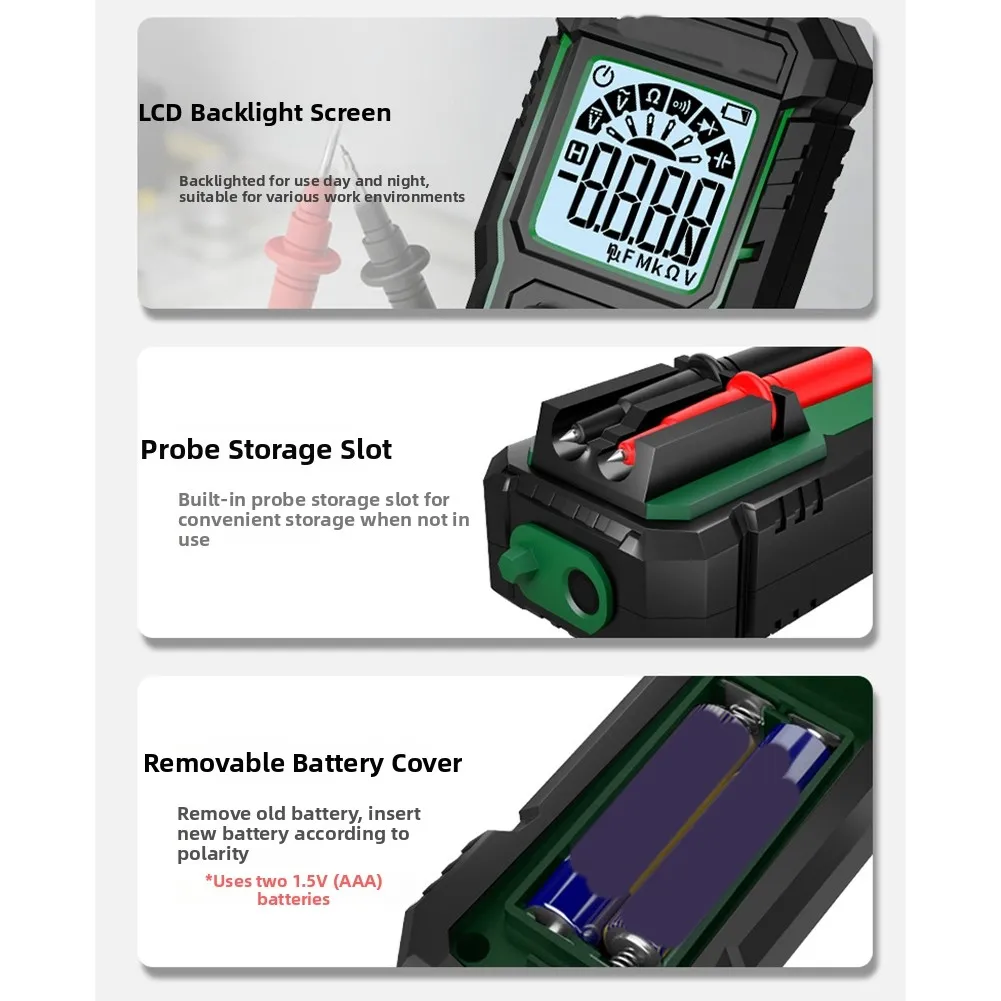 BL-82A Digital Multimeter with Automatic Range Selection Resistance Capacitance Diode Test NCV and Phase Detection Features