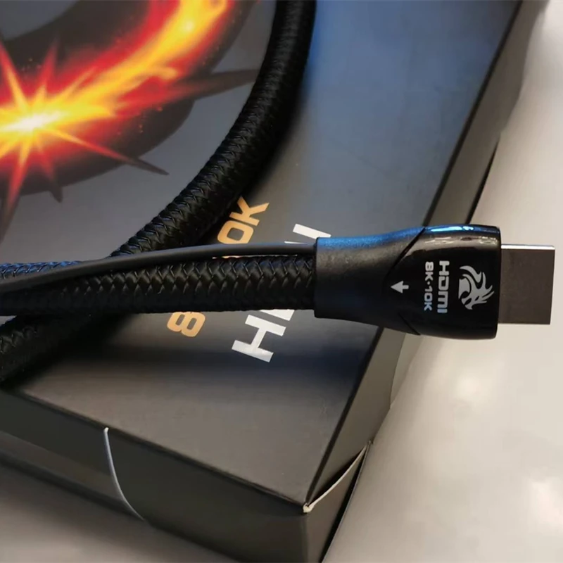 Cable HDMI de Audio HiFi Dragon sólido PSS plata EARC HD AV/TV PC HDTV proyector portátil Cable HDMI 8K-10K 48Gbps 2,1 Cable HDMI