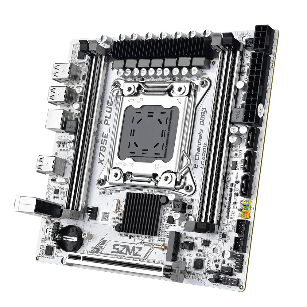 اللوحة الأم X79 LGA 2011 X79SE PLUS تدعم Xeon E5 26xx V1 V2 CPU Kit Placa Mae DDR3 REC حتى فتحة 128GB NGFF NVME M.2