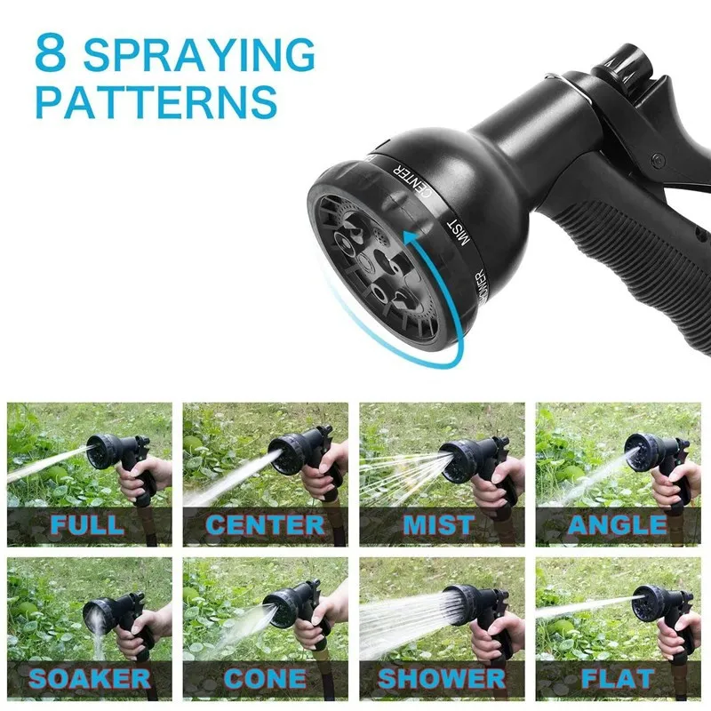 مسدس مياه عالي الضغط للحديقة، فوهة غسيل السيارات 8 وظائف، أداة سقي الحديقة، لوازم مسدس مياه لغسيل السيارات #6